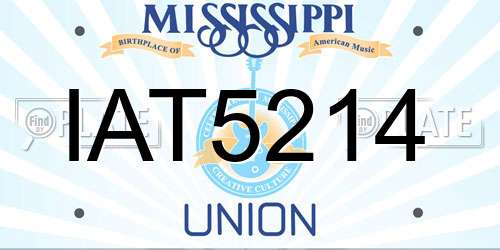 IAT5214 Mississippi License Plate
