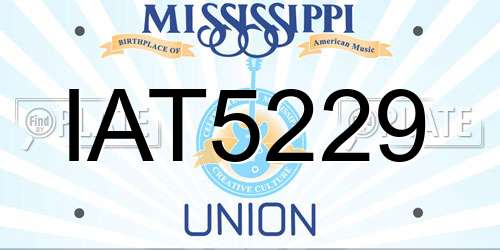 IAT5229 Mississippi License Plate