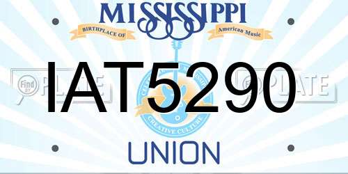 IAT5290 Mississippi License Plate