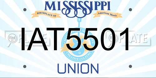 IAT5501 Mississippi License Plate