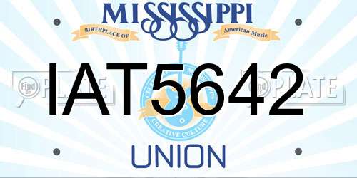 IAT5642 Mississippi License Plate
