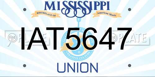 IAT5647 Mississippi License Plate