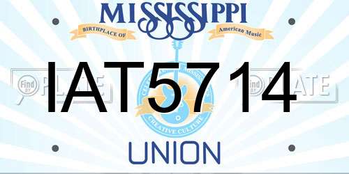 IAT5714 Mississippi License Plate