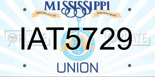 IAT5729 Mississippi License Plate