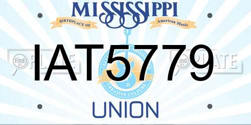 IAT5779 Mississippi License Plate