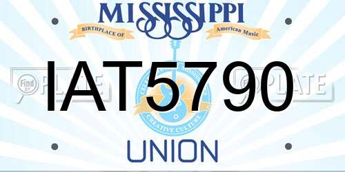IAT5790 Mississippi License Plate
