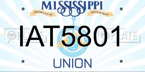 IAT5801 Mississippi License Plate