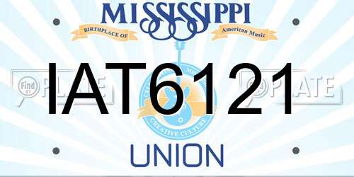 IAT6121 Mississippi License Plate