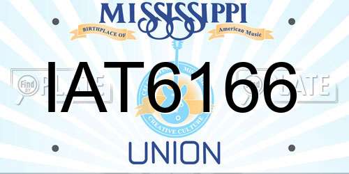 IAT6166 Mississippi License Plate