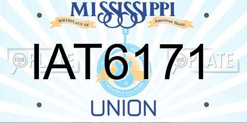 IAT6171 Mississippi License Plate