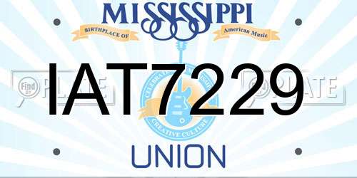 IAT7229 Mississippi License Plate