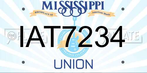 IAT7234 Mississippi License Plate