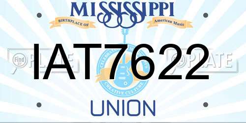 IAT7622 Mississippi License Plate