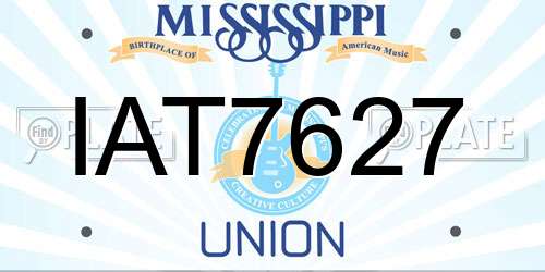 IAT7627 Mississippi License Plate