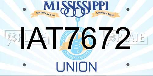 IAT7672 Mississippi License Plate