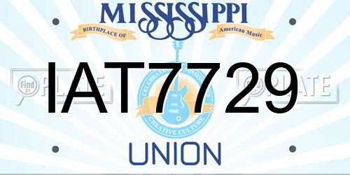 IAT7729 Mississippi License Plate