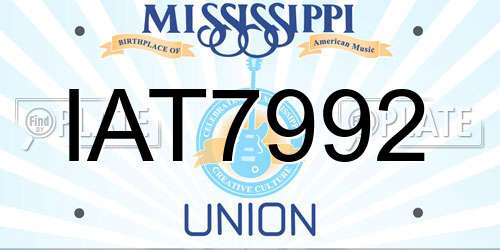 IAT7992 Mississippi License Plate