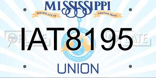 IAT8195 Mississippi License Plate
