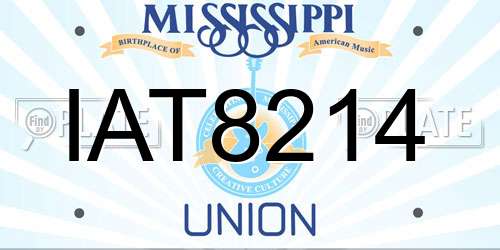 IAT8214 Mississippi License Plate