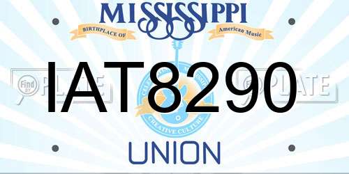 IAT8290 Mississippi License Plate
