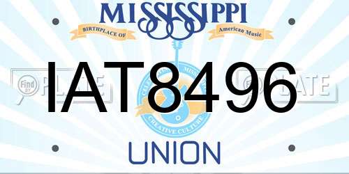IAT8496 Mississippi License Plate