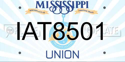 IAT8501 Mississippi License Plate
