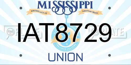 IAT8729 Mississippi License Plate