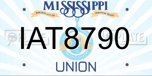 IAT8790 Mississippi License Plate