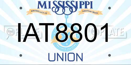 IAT8801 Mississippi License Plate
