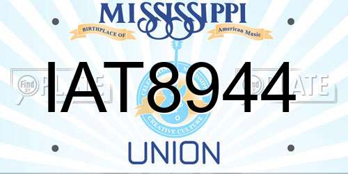 IAT8944 Mississippi License Plate
