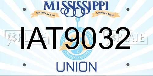IAT9032 Mississippi License Plate
