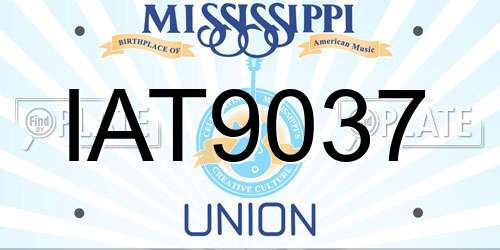 IAT9037 Mississippi License Plate