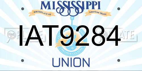 IAT9284 Mississippi License Plate