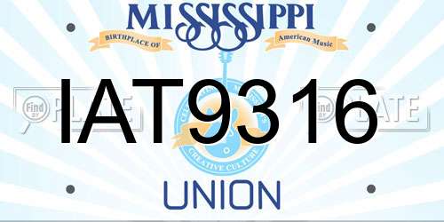 IAT9316 Mississippi License Plate