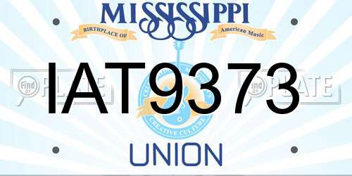 IAT9373 Mississippi License Plate