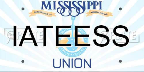 IATEESS Mississippi License Plate