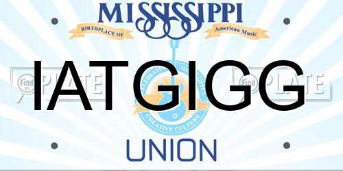 IATGIGG Mississippi License Plate