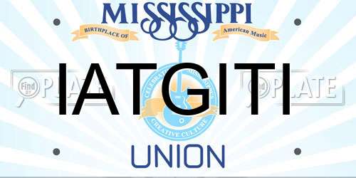 IATGITI Mississippi License Plate