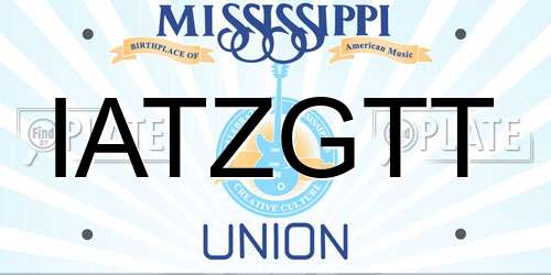 IATZGTT Mississippi License Plate