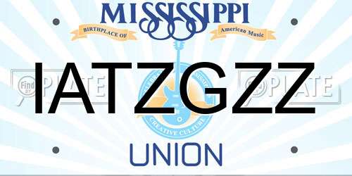 IATZGZZ Mississippi License Plate