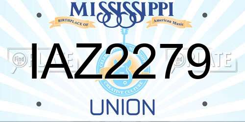 IAZ2279 Mississippi License Plate