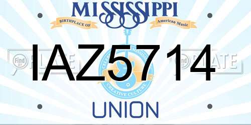 IAZ5714 Mississippi License Plate