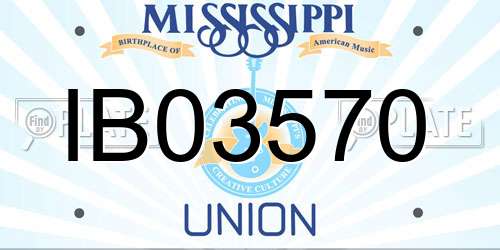 IB03570 Mississippi License Plate