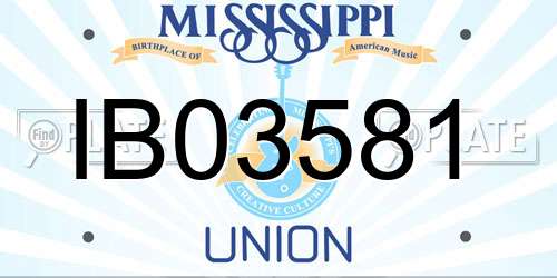 IB03581 Mississippi License Plate