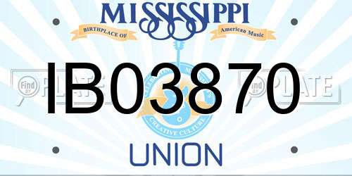 IB03870 Mississippi License Plate
