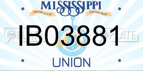 IB03881 Mississippi License Plate