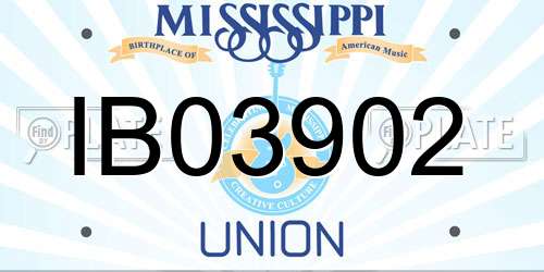 IB03902 Mississippi License Plate