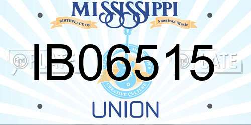 IB06515 Mississippi License Plate