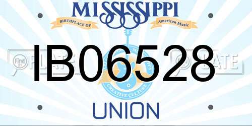 IB06528 Mississippi License Plate