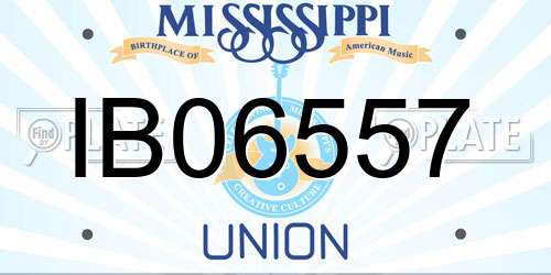 IB06557 Mississippi License Plate